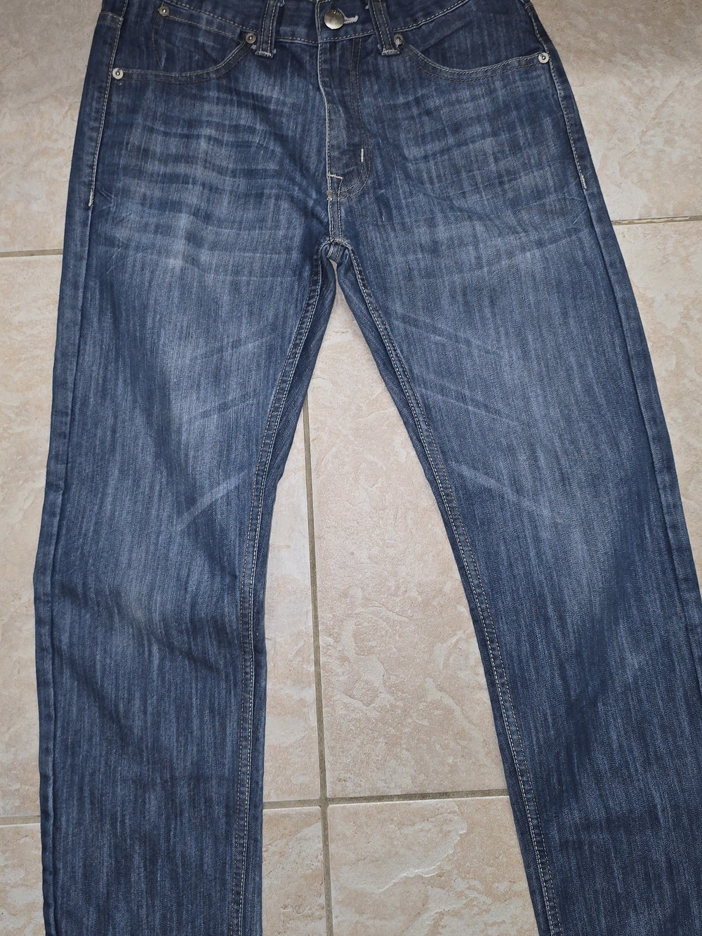 PD&C Men's Straight-Leg Dark Blue Jeans